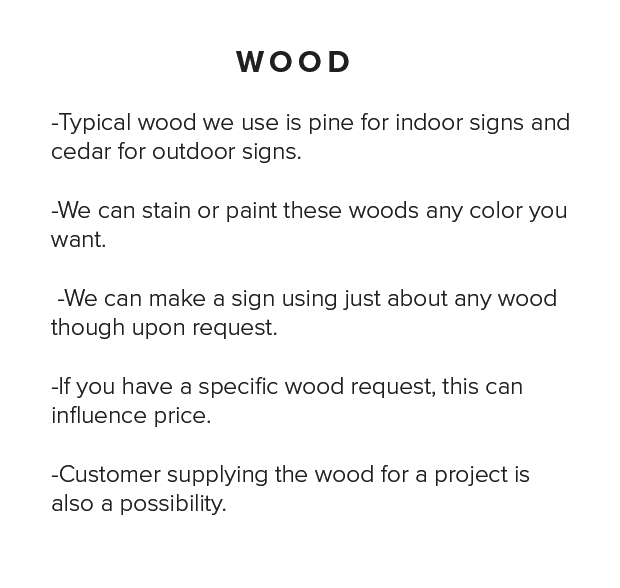 custom wooden signs in Minneapolis